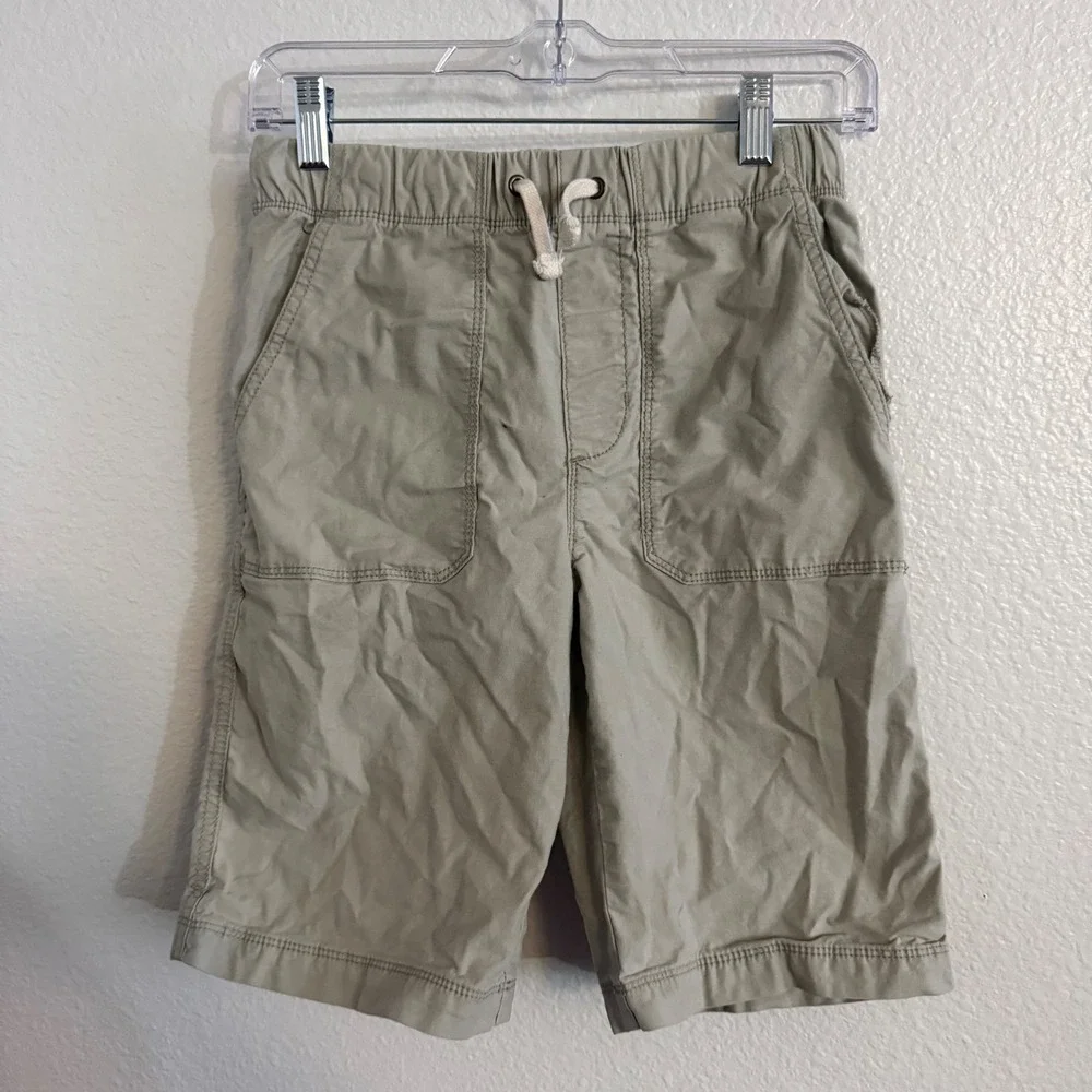 Old Navy Khaki Tan Elastic Waist Drawstring Chino Shorts Boys Size XL 14-16